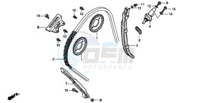 CB600F2 HORNET S drawing CAM CHAIN/TENSIONER