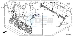 CBF1000FC CBF1000F E drawing THROTTLE BODY