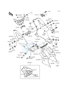 ZX 750 M [NINJA ZX-7R] (M1-M2) [NINJA ZX-7R] drawing COWLING LOWERS-- ZX750-M1- -