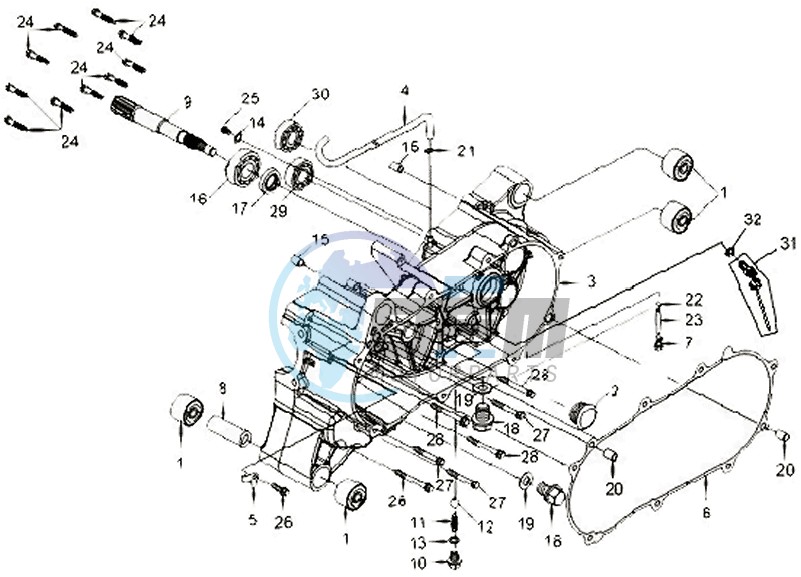 CRANKCASE COVER LEFT