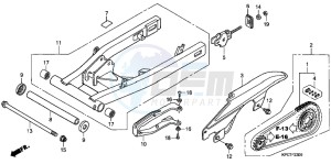 XL125VB drawing SWINGARM