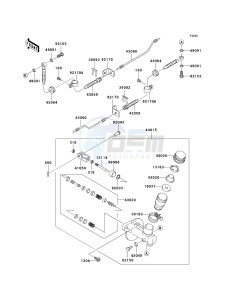 KAF 950 B [MULE 3010 DIESEL 4X4] (B7F) B6F drawing MASTER CYLINDER