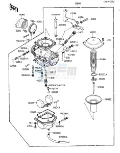 KZ 250 D [CSR] (D2) [CSR] drawing CARBURETOR -- 81 D2- -