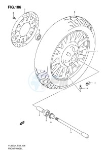 VL800C INTRUDER EU drawing FRONT WHEEL