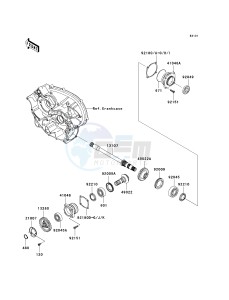 KVF 750 C [BRUTE FORCE 750 4X4I] (C6F-C7F) C7F drawing FRONT BEVEL GEAR