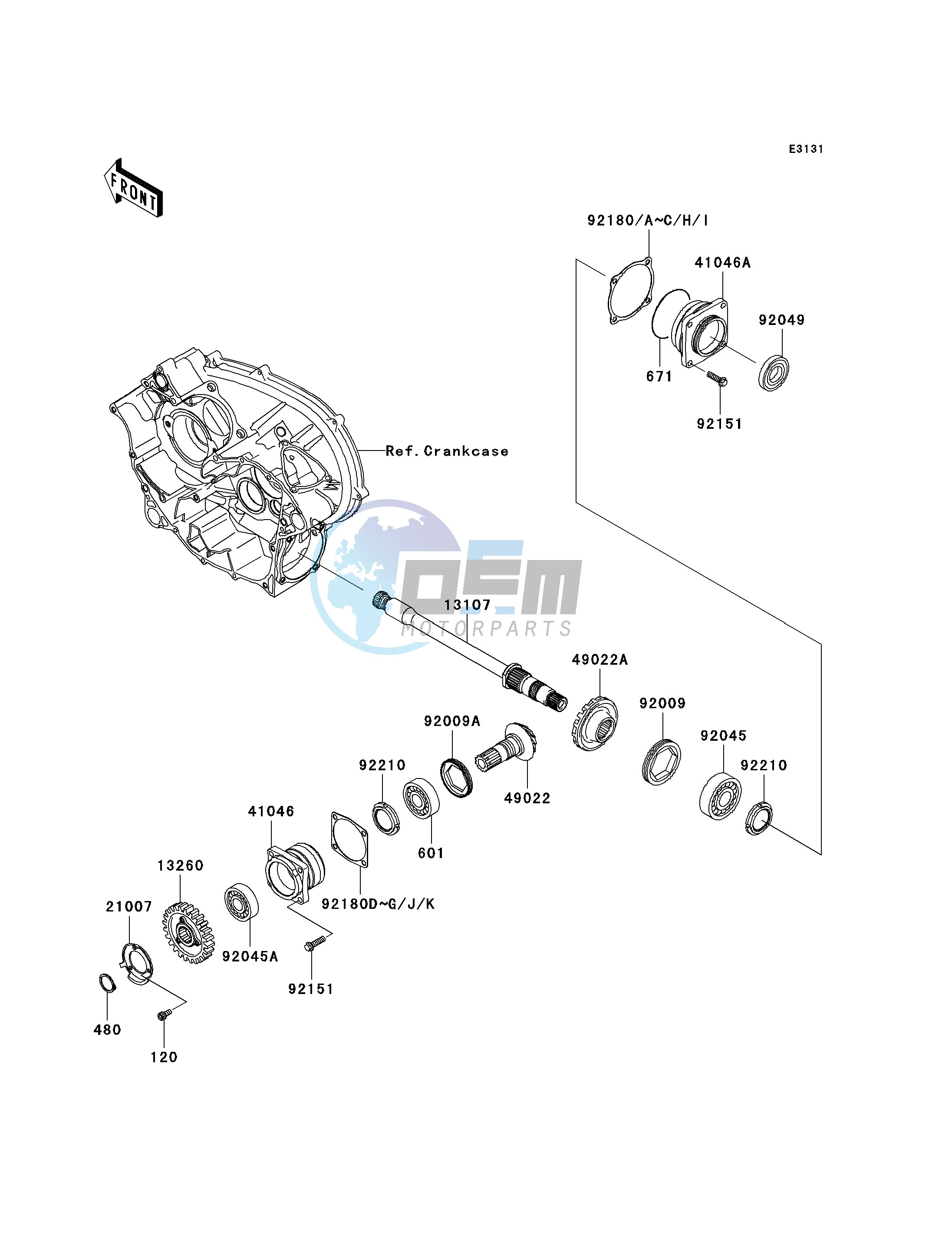 FRONT BEVEL GEAR