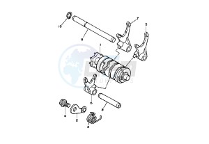 DT X 125 drawing SHIFT CAM - FORK