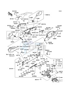 Z1000SX ABS ZX1000HCF FR GB XX (EU ME A(FRICA) drawing Cowling(Upeer)