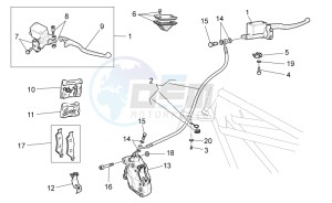 V7 Racer 750 drawing Front brake system