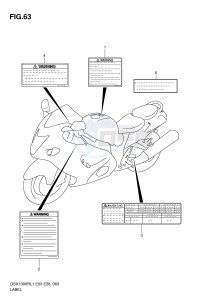 GSX1300R (E3-E28) Hayabusa drawing LABEL (GSX1300RL1 E28)