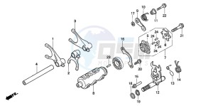 ST1100 drawing GEARSHIFT DRUM