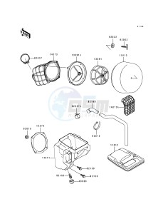 KLX 650 A [KLX650R] (A1-A3) [KLX650R] drawing AIR CLEANER