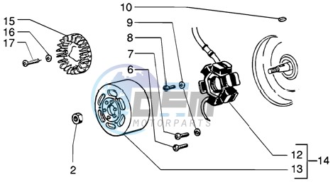 Flywheel magneto