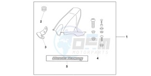 CBR1000RR9 Korea - (KO / MME) drawing HUGGER PEARL SIREN BLUE