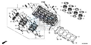 CBR650FAH 2ED - (2ED) drawing CYLINDER HEAD