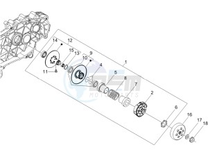 Liberty 125 4t ptt (SL) SL drawing Driven pulley