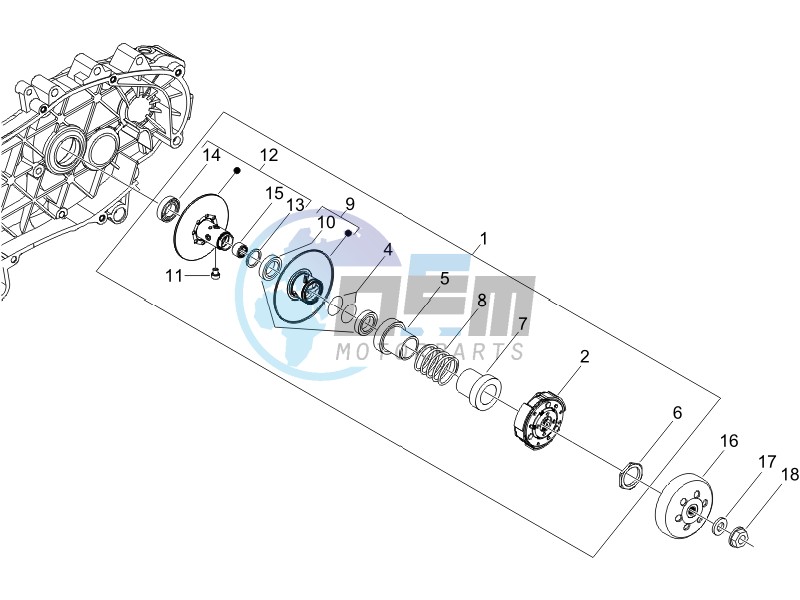 Driven pulley