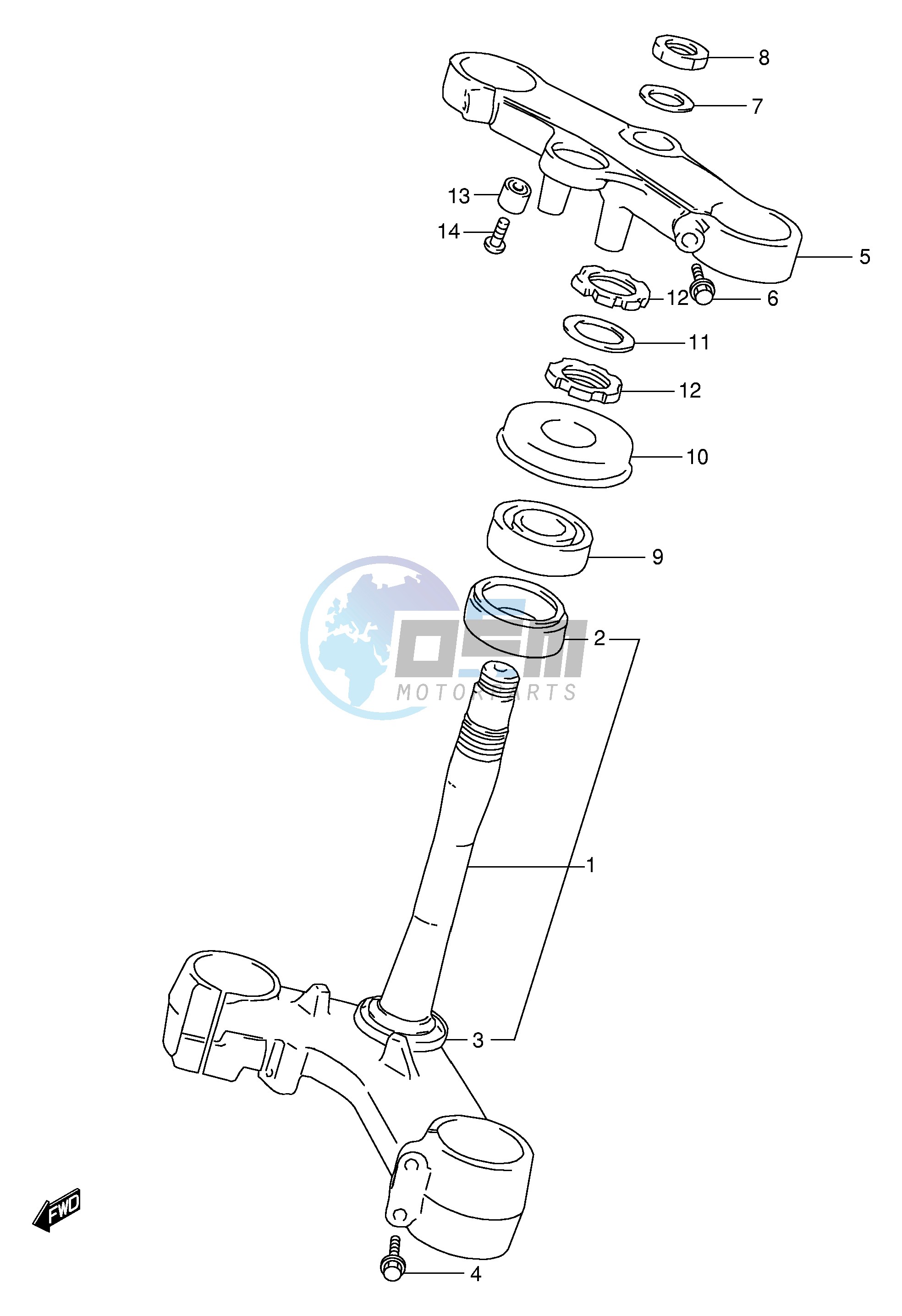 STEERING STEM (MODEL V)