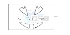 CBR600RAA Korea - (KO / ABS) drawing KIT, RACING STICKER