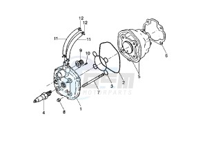 YQ AEROX R 50 drawing CYLINDER HEAD