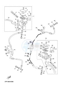 X-MAX125 XMAX 125 EVOLIS 125 (2ABB 2ABB) drawing FRONT MASTER CYLINDER