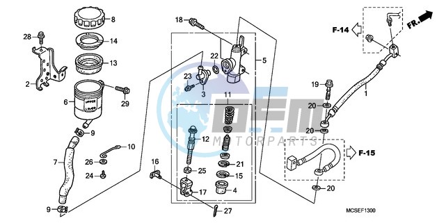 RR. BRAKE MASTER CYLINDER (ST1300)