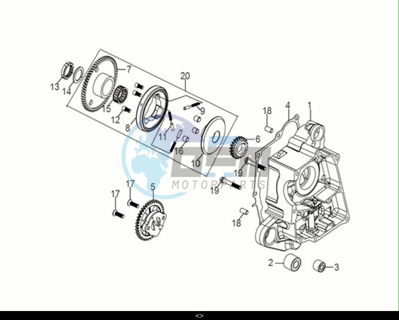 R CRANK CASE-OIL PUMP ASSY