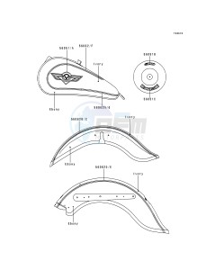 VN 800 B [VULCAN 800 CLASSIC] (B1-B5) [VULCAN 800 CLASSIC] drawing DECALS-- EBONY_IVOLY- --- VN800-B4- -