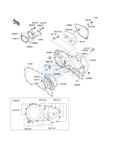 VN 1500 E [VULCAN 1500 CLASSIC] (E7) [VULCAN 1500 CLASSIC] drawing RIGHT ENGINE COVER-- S- -