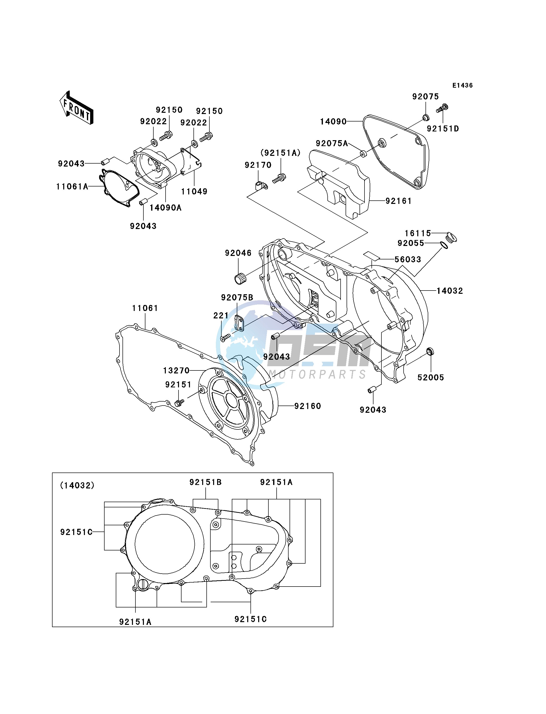 RIGHT ENGINE COVER-- S- -