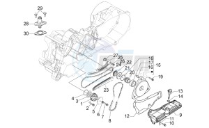 Scarabeo 50 4T 4V drawing Oil pump