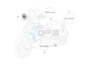 Beverly 300 ie Tourer e3 drawing Plates - Emblems