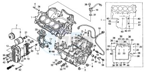 CB600F CB600S drawing CRANKCASE