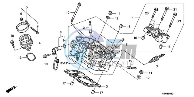 REAR CYLINDER HEAD