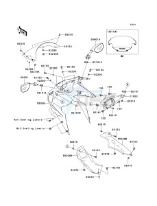 ZX 600 B [NINJA ZX-6RR] (K1) [NINJA ZX-6RR] drawing COWLING