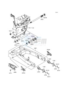 Z800 ZR800CEF UF (UK FA) XX (EU ME A(FRICA) drawing Swingarm