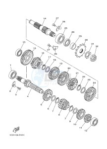 YZ125 (1SRM 1SRN 1SRP 1SRR 1SRR) drawing TRANSMISSION