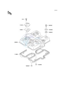 EN 500 C [VULCAN 500 LTD] (C6F-C9F) C9F drawing CYLINDER HEAD COVER