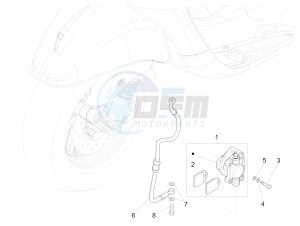 S 125 4T 3V IE NOABS E3 (APAC) drawing Brakes pipes - Calipers