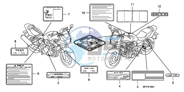 CAUTION LABEL (CB1300S/CB 1300SA)