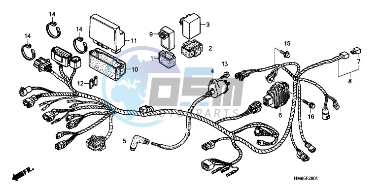 WIRE HARNESS ( TRX250TE)