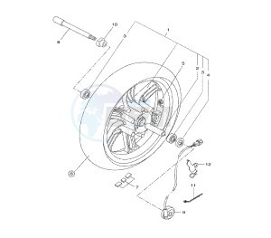 VP X-CITY 250 drawing FRONT WHEEL