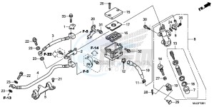 NC750XDE NC750XD Europe Direct - (ED) drawing REAR BRAKE MASTER CYLINDER (NC700XD/ 750XA/ 750XD)