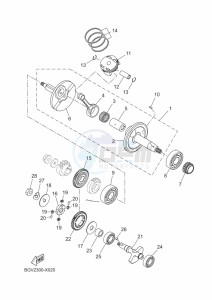 XSR125 MTM125 (BGX3) drawing CRANKSHAFT & PISTON