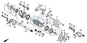 TRX300EX SPORTRAX drawing GEARSHIFT DRUM (TRX300EX'01-'06)