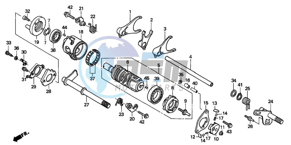 GEARSHIFT DRUM (TRX300EX'01-'06)