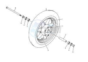 XVZ TF ROYAL STAR VENTURE 1300 drawing FRONT WHEEL