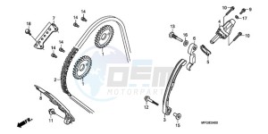 CB600F3A France - (F / CMF ST 25K) drawing CAM CHAIN/TENSIONER