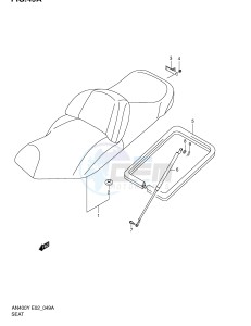 AN400 (E2) Burgman drawing SEAT (AN400K1 AN400K2)