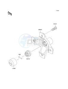 KVF 650 D ([BRUTE FORCE 650 4X4] (D6F-D9F) D6F drawing REAR HUB